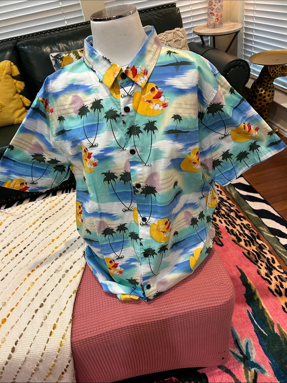 Neff Aqua Tropical Palm Button-Up Shirt GOING SOON!